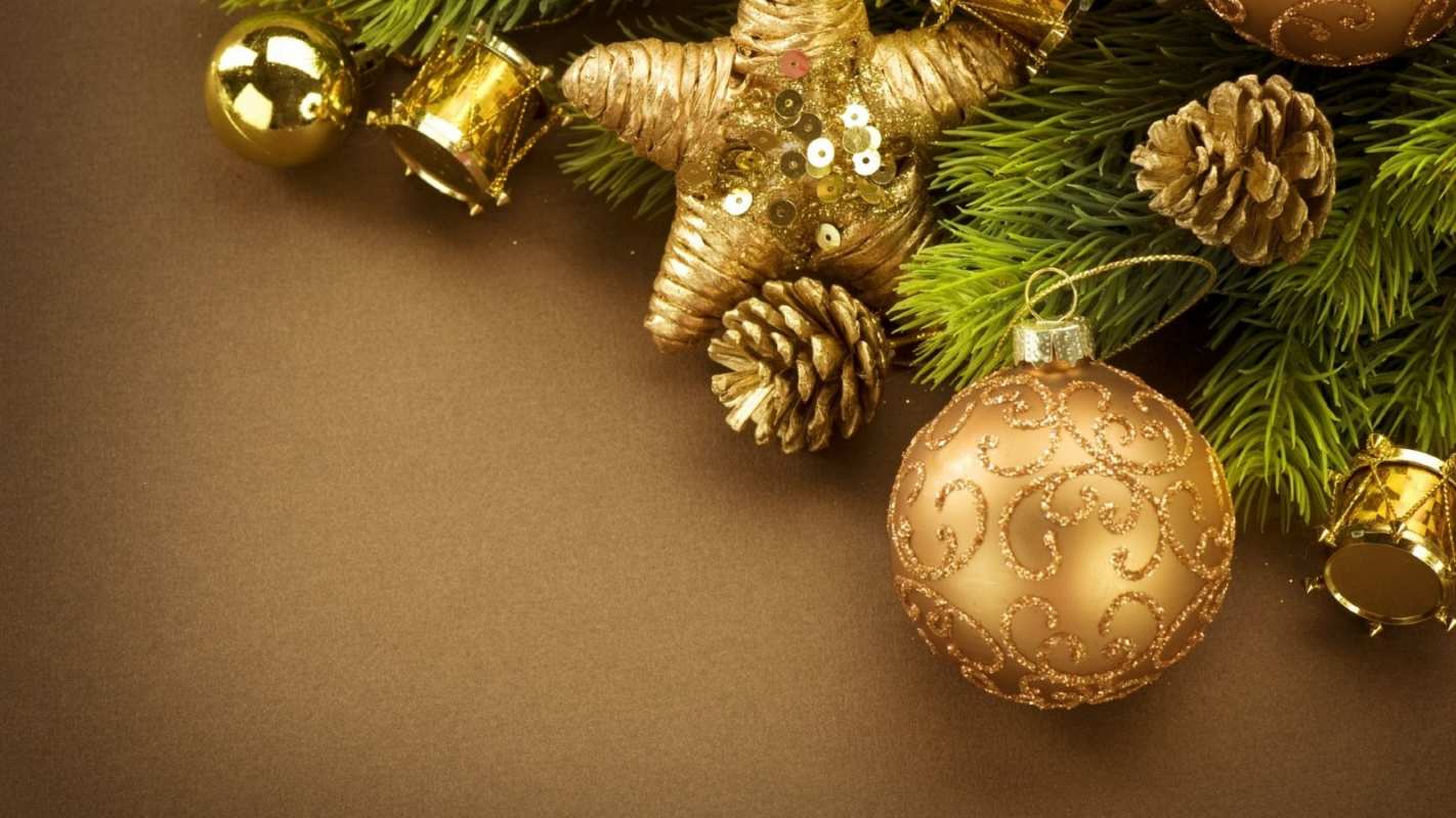 Открытка елочные игрушки  новый год  Happy New Year 